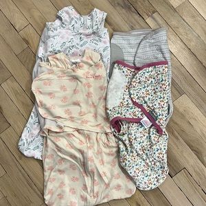 Halo and Swaddle Me swaddles - size small 3-6 months and sm/md
